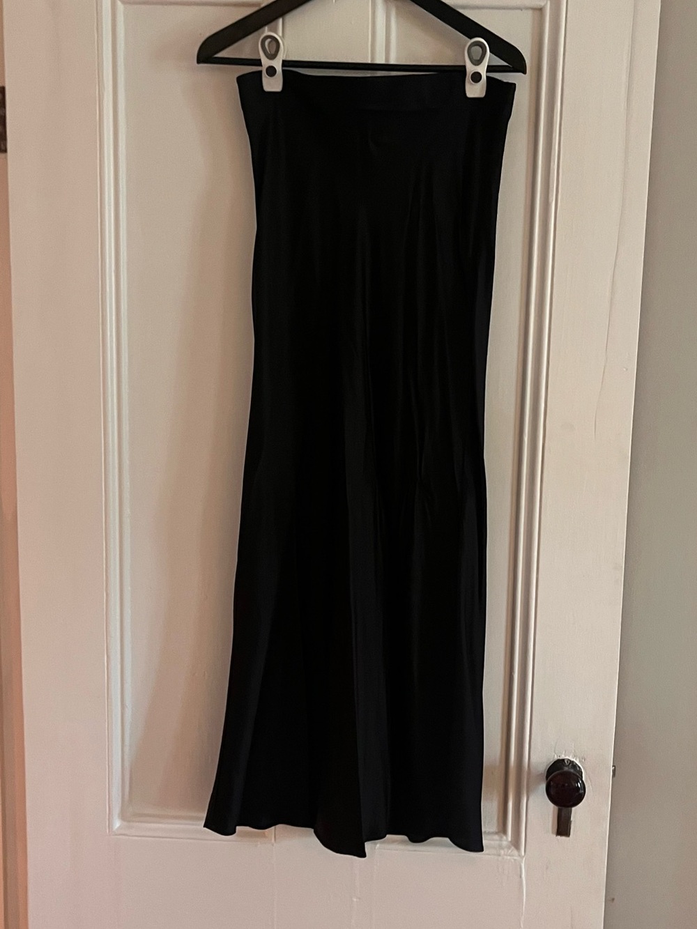 Quince Black Maxi Silk Skirt — Sleek Women's Skirt